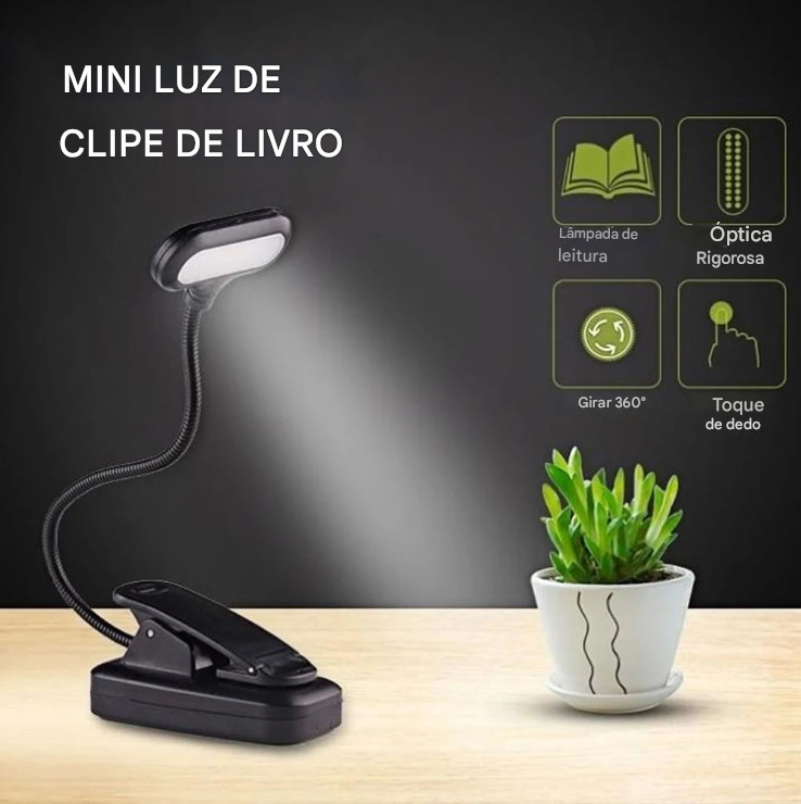 Luminária portátil para Livros